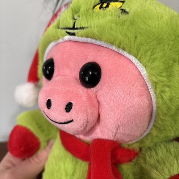 Disguisimals 10" Wooley the Pig Grinch Suit Peek A Boo Plush Christmas HTF RARE - Picture 6 of 8